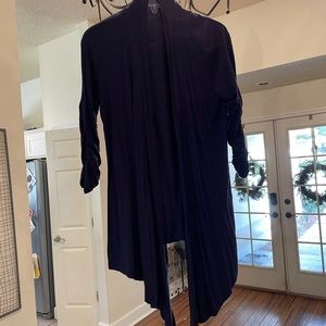 Navy flyaway cardigan size M